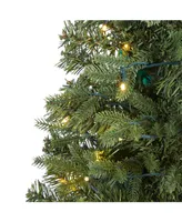 Nearly Natural Vermont Fir Artificial Christmas Tree with 100 Clear Led Lights