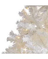 Nearly Natural Artificial Christmas Tree with Bendable Branches and Clear Led Lights