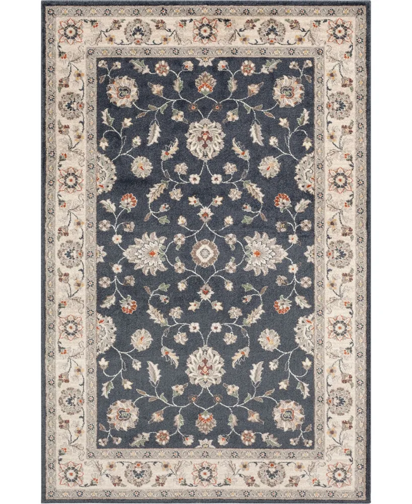 Portland Textiles Cassandra Maneli Blue 7'10" x 9'10" Area Rug