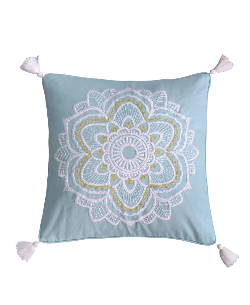 Levtex Angelica Spring Medallion Tassel Decorative Pillow, 18" x 18"