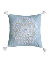 Levtex Angelica Spring Medallion Tassel Decorative Pillow, 18" x 18"