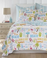 Homthreads Beach Days Quilt Set