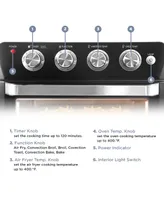 Elite Gourmet 26.5Qt. Air Fryer Convection Oven, Xl Capacity, 12" Pizza, Adjustable Timer & Temperature Controls