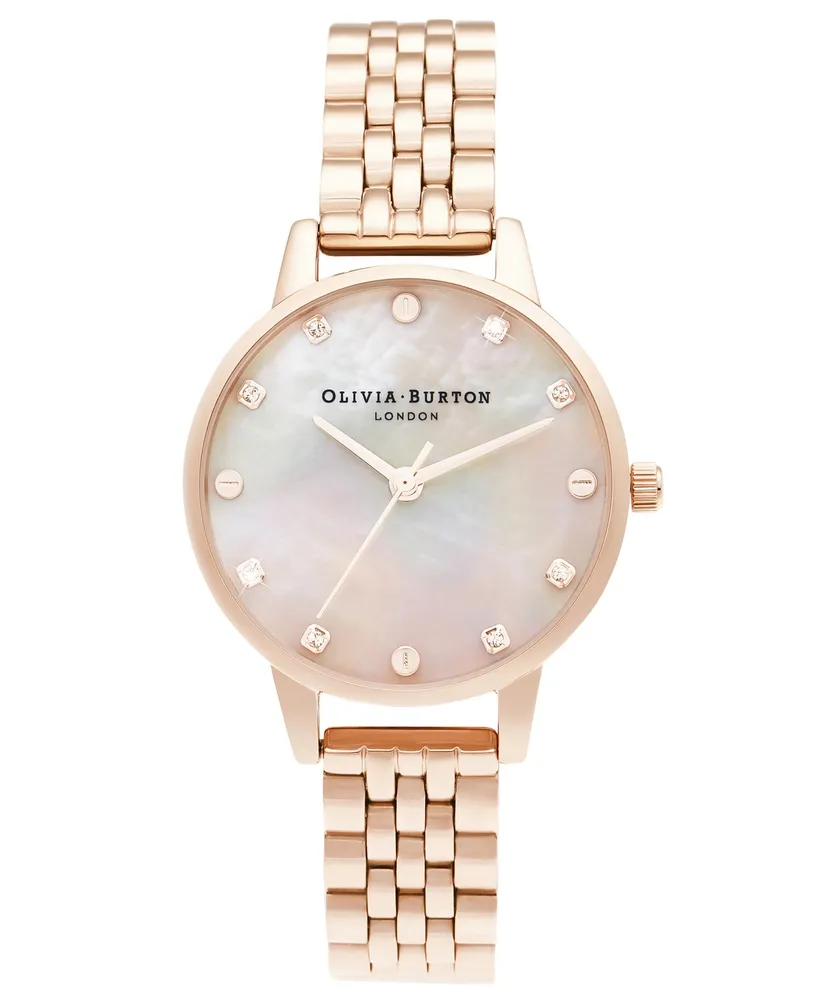 Olivia Burton Abstract Florals White Dial Ladies Watch OB16VM18  5060496418609 - Watches, Abstract Florals - Jomashop