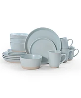 Pfaltzgraff hudson blue 16 pc dinnerware set, service for 4