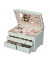 Mele Co. Bianca Wooden Jewelry Box in Seafoam Finish