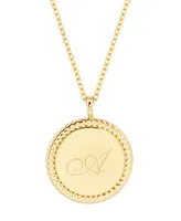 brook & york 14K Gold Plated Charlie Initial Pendant - Gold-plated