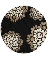 Martha Stewart Collection 4730 MSR4730A Black 8' x 8' Round Area Rug