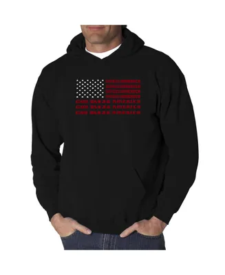 La Pop Art Men's Word Hooded Sweatshirt - God Bless America