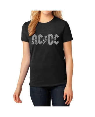 La Pop Art Women's Ac/Dc Premium Blend Word T-Shirt