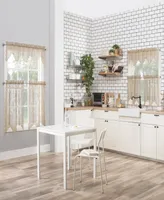 No. 918 Alison Floral Lace Sheer Rod Pocket Kitchen Curtain Valance
