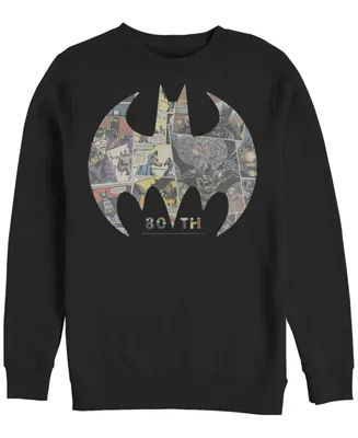 Fifth Sun Men's Batman 80Th Panel Fill Crew Fleece Pullover T-shirt