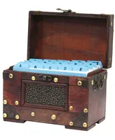 Vintiquewise Rustic Studded Index/Recipe Card Box with Antiqued Latch, 4 X 6 Cards