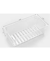 Vintiquewise Clear Plastic Drawer Organizers, Set of 4