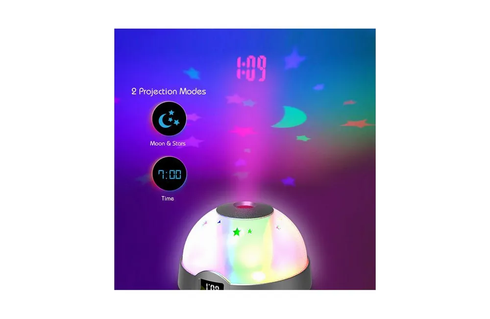 Tzumi Aura Led Compact Projection Nightlight Clock