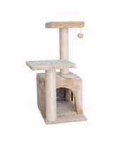 Armarkat Classic Real Wood Cat Tree A3207, 32-Inch Beige - Perfect for Your Feline Friend affordable cattower