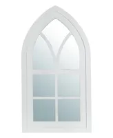 Glitzhome Cathedral Windowpane Wall Mirror