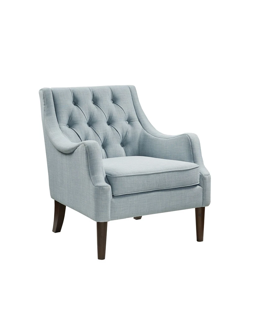 Madison Park Qwen 33.5" High Button Tufted Accent Chair