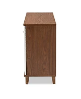Baxton Studio Coolidge 8-Shelf Shoe Storage Cabinet
