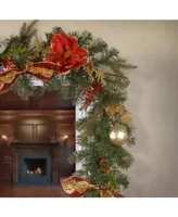 National Tree Company 6'x12" Decorative Garland with Ornaments & Bows