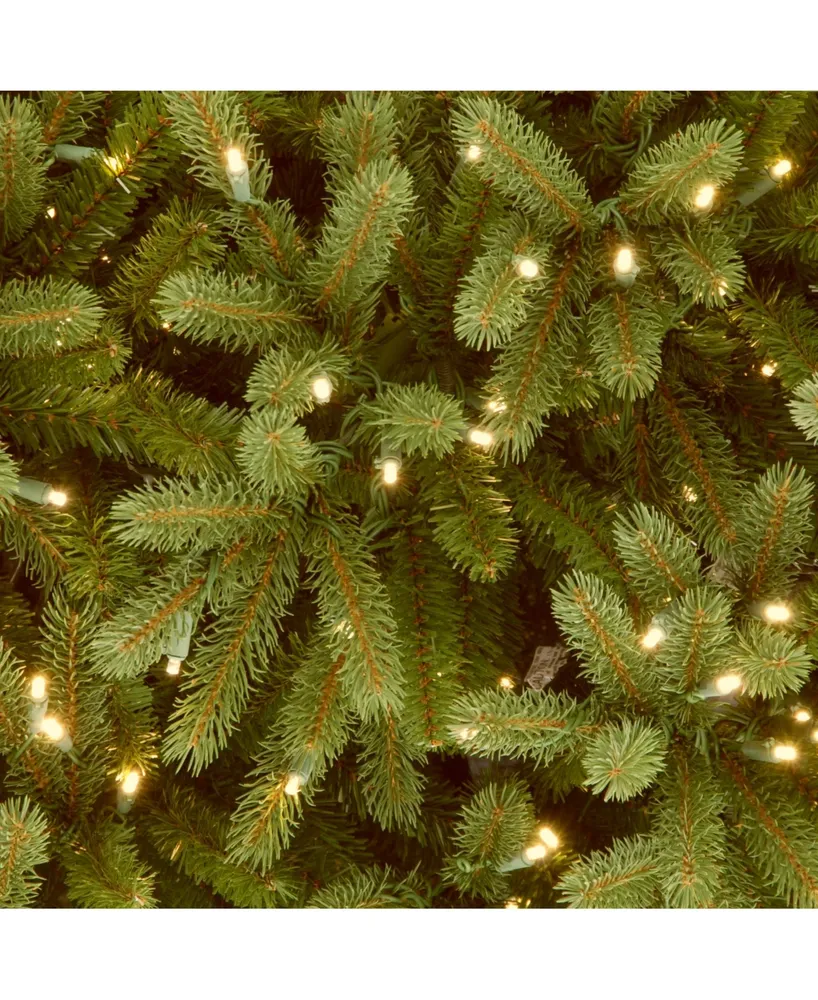 National Tree 9' "Feel Real" Jersey Fraser Fir Slim Hinged Tree with 1000 Clear Lights