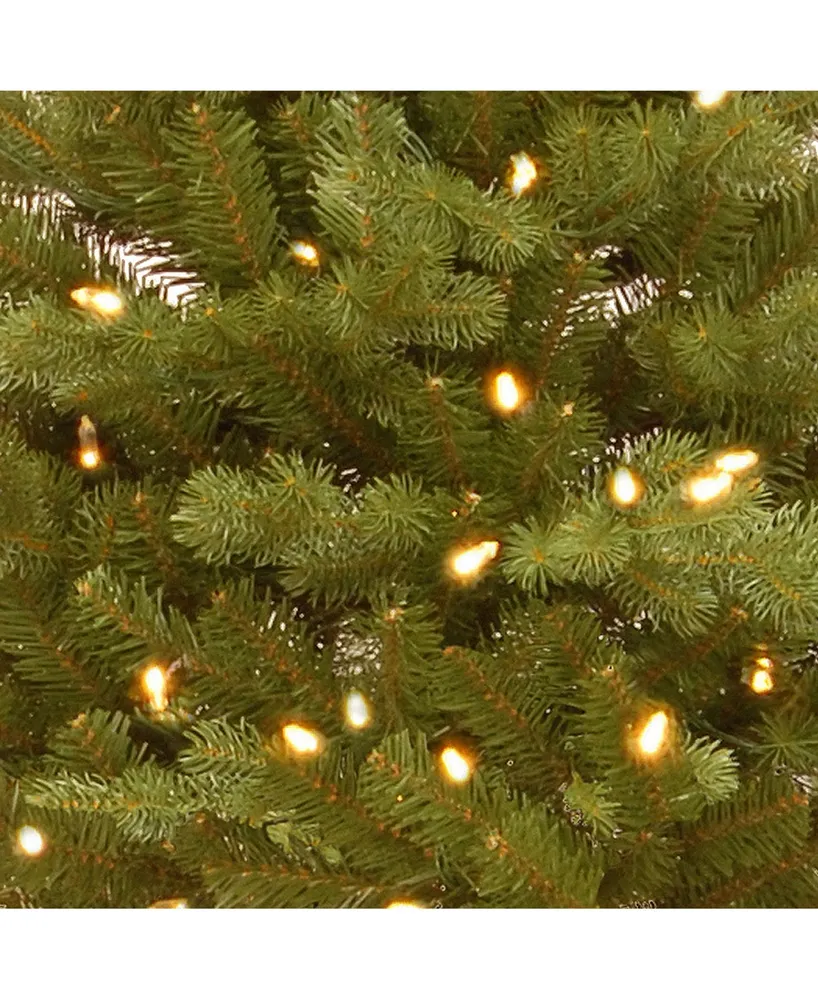 National Tree 3' Feel Real(R) Hampton Spruce Small Wrapped Tree in Growers Pot with 100 Clear Lights