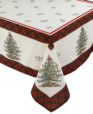 Spode Christmas Tree Tartan Multicolored 60x84 Tablecloth