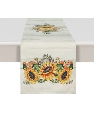 Laural Home Sunflower Day 13x90 Table Runner