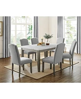 Closeout! Emily Marble Rectangular Dining Table