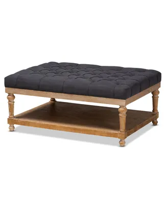 Lindsey Modern and Rustic Cocktail Ottoman- Turned Off Per Lawsuit Patent Infringement