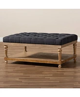 Lindsey Modern and Rustic Cocktail Ottoman- Turned Off Per Lawsuit Patent Infringement