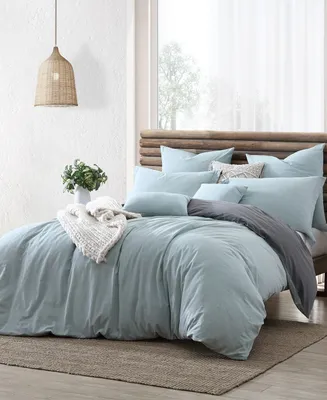 Ultra Soft Valatie Cotton Garment Washed Dyed Reversible 3 Piece Duvet Cover Set