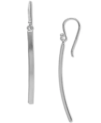 Giani Bernini Curved Bar Drop Earrings in Sterling Silver, Created for Macy's