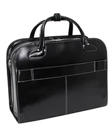 McKlein Berkeley 15.4" Top Grain Cowhide Leather Patented Detachable -Wheeled Ladies' Briefcase