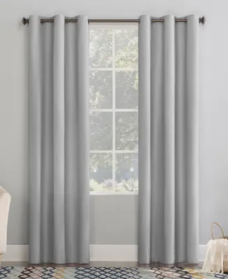 Lindstrom Textured Draft Shield Fleece Insulated Room Darkening Grommet Curtain Panel