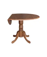 Round Dual Drop Leaf Pedestal Table