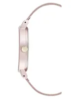 Nine West Women's Pink Mesh Bracelet Watch, 38mm