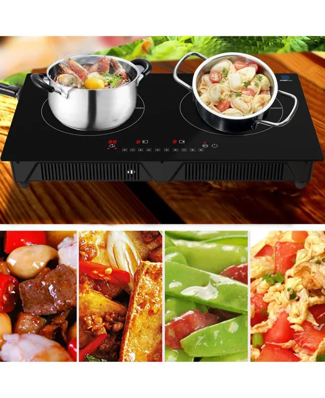 MegaChef Portable Dual Vitro-Ceramic Infrared Cooktop 