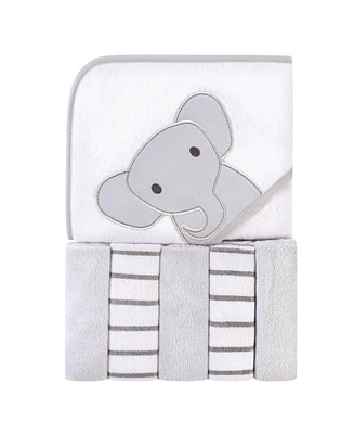 Hudson Baby Infant Boy Hooded Towel and Five