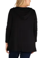 Women's Plus Hooded Cardigan