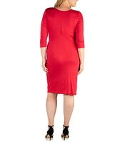 24seven Comfort Apparel Plus Wrap Dress