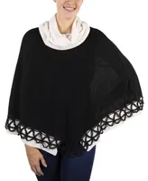 Simply Natural Women's Alpaca Poncho Petra Crochet