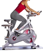 Sunny Health & Fitness Magnetic Belt Drive Indoor Premium Stationary Studio Cycling Exercise Bike Trainer for Home, Sf-B1876