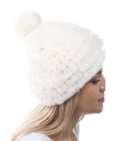 Marcus Adler Women's Cozy Stretch Luxe Faux Fur Pom Hat