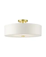 Meridian 4 Lights Semi Flush - Gold