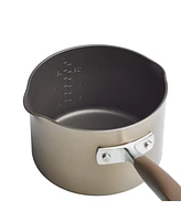 Anolon Advanced Home Hard-Anodized Nonstick Straining Saucepan, 2-Quart