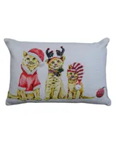 Chicos Home Christmas Cats Decorative Pillow, 14" x 20"