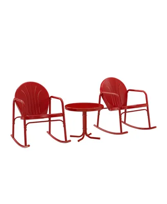 Griffith 3 Piece Outdoor Rocking Chair Set