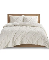 True North by Sleep Philosophy Addison Pintuck Down-Alternative Sherpa 3-Pc. Comforter Set