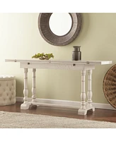 Eerry Farmhouse Folding Trestle Console to Dining Table